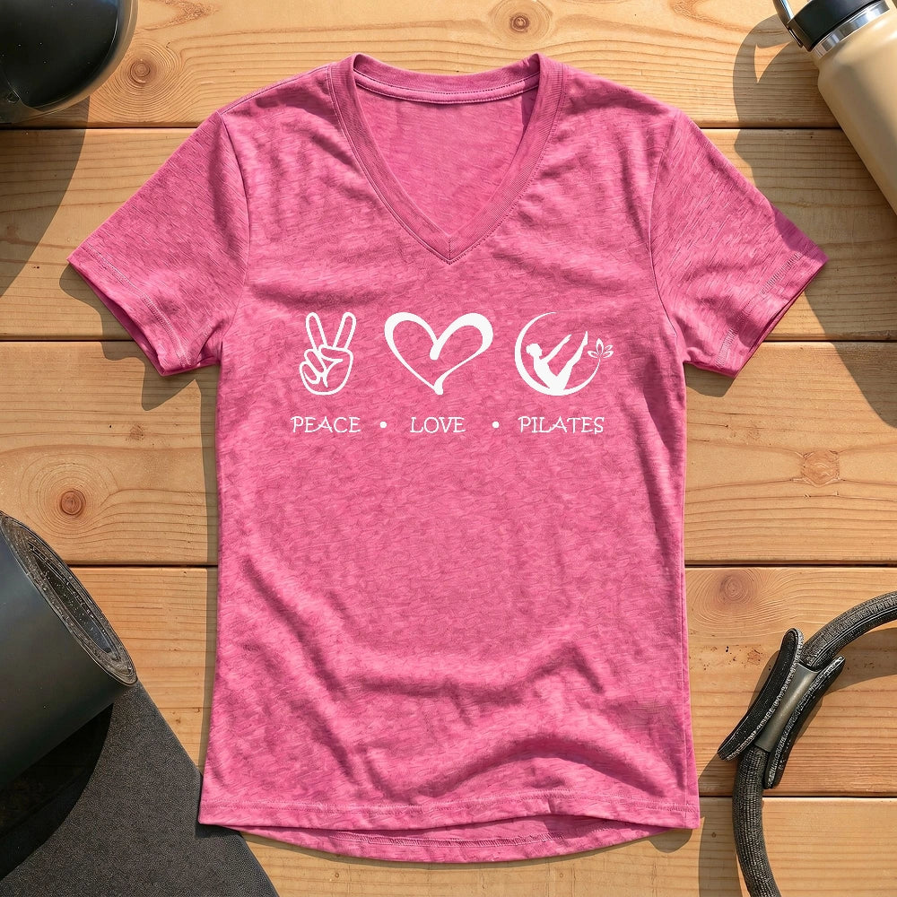 Peace Love Pilates Lady V-neck