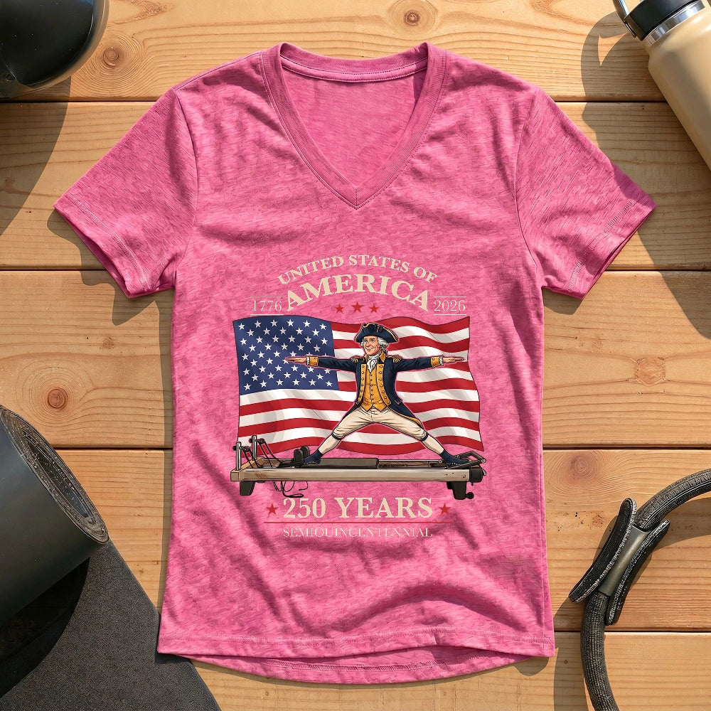 Washington 250th USA Lady V-neck