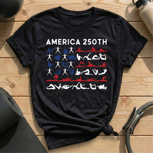 America 250th Flag Pose T-shirt