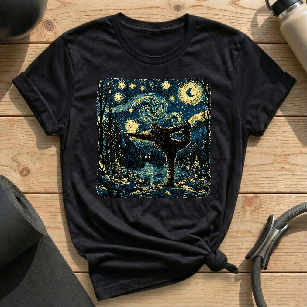 Bigfoot Starry Yoga T-shirt