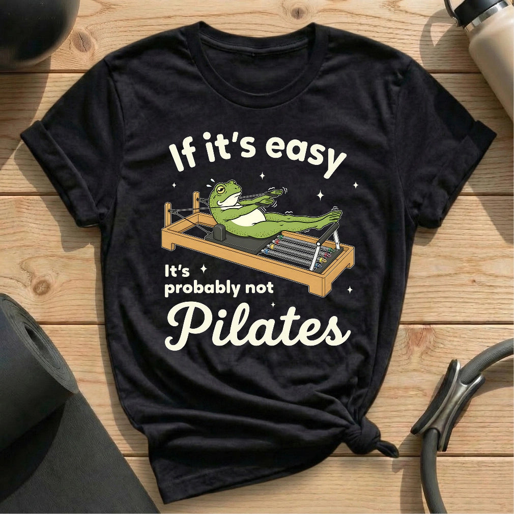 Frog Pilates Not Easy T-shirt - in MindCloth Pilates Tshirt Collection