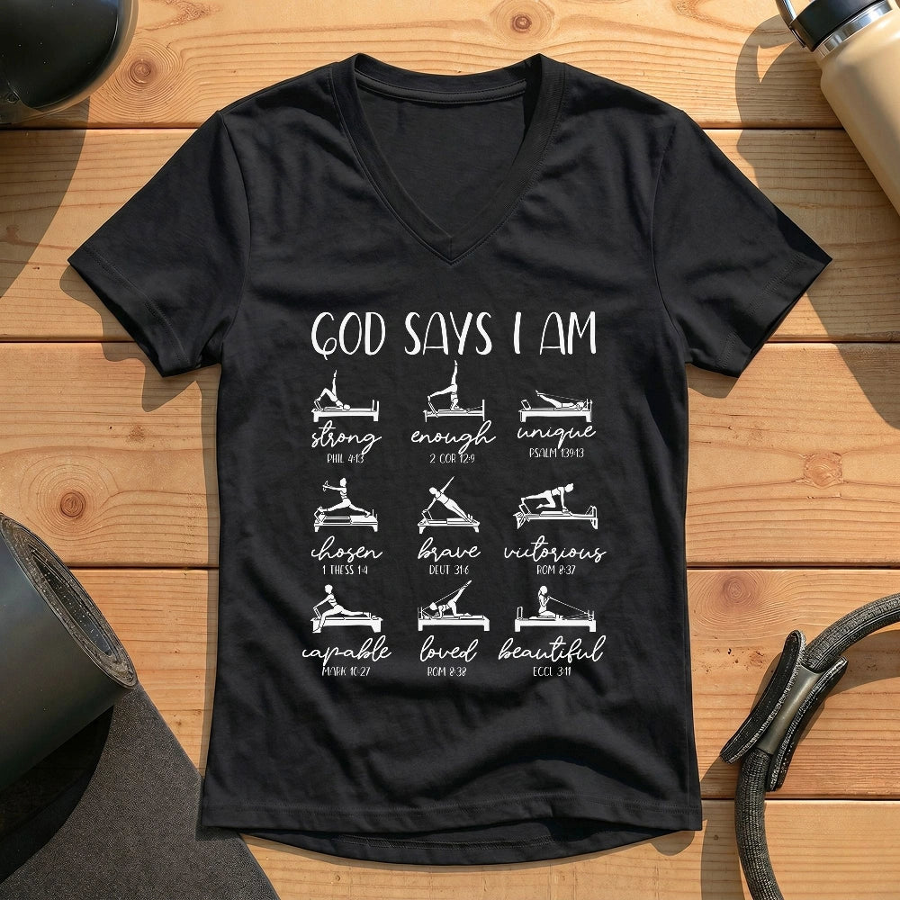 God Says Pilates Lady V-neck