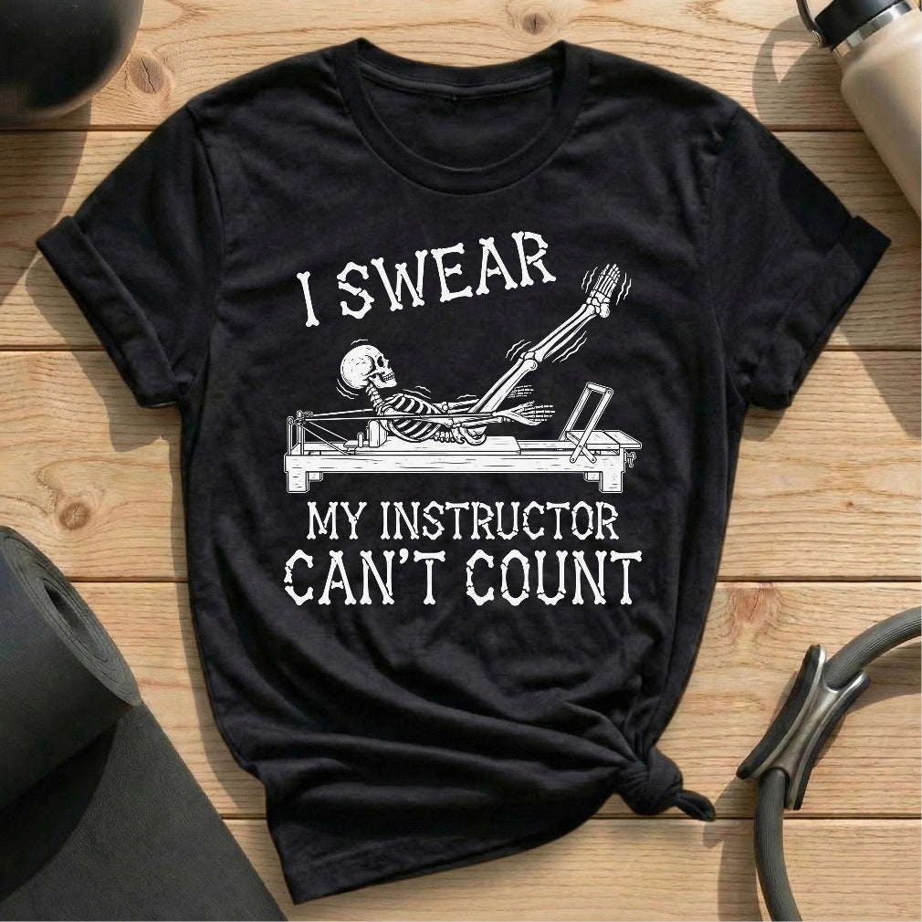 Instructor Can’t Count T-shirt - in MindCloth Pilates Tshirt Collection