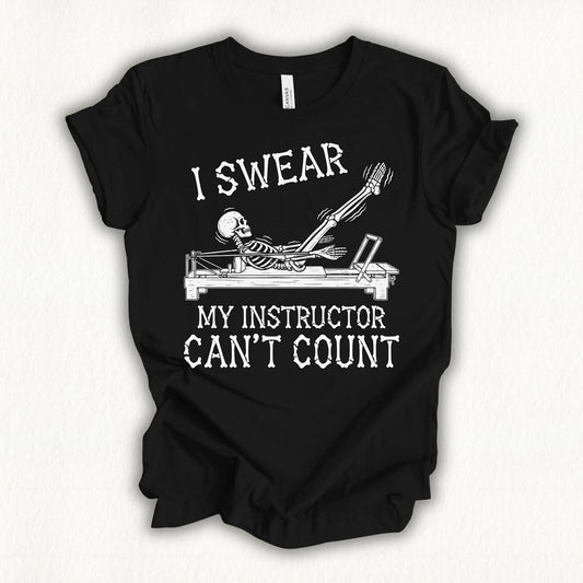 Instructor Can’t Count T-shirt - in MindCloth Pilates Tshirt Collection