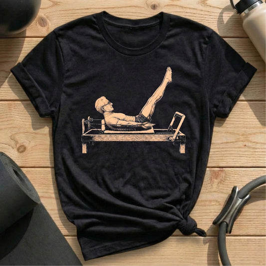 Joseph Reformer Hundred T-shirt - in MindCloth Pilates Tshirt Collection