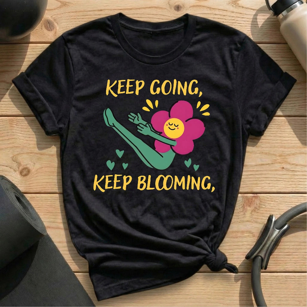 Keep Blooming T-shirt - in MindCloth Pilates Tshirt Collection