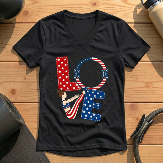 Love USA Lady V-neck