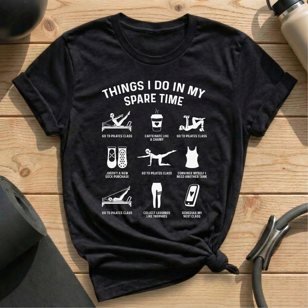 My Spare Time T-shirt - in MindCloth Pilates Tshirt Collection