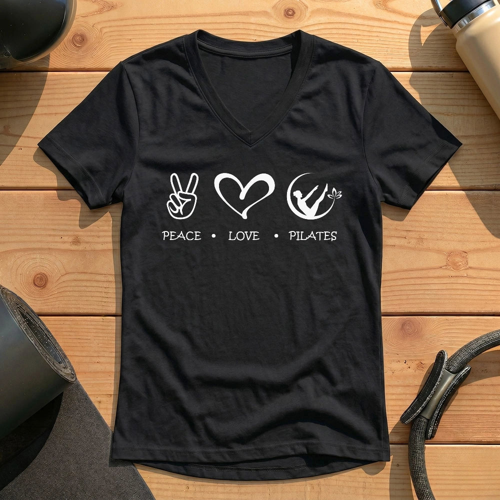 Peace Love Pilates Lady V-neck