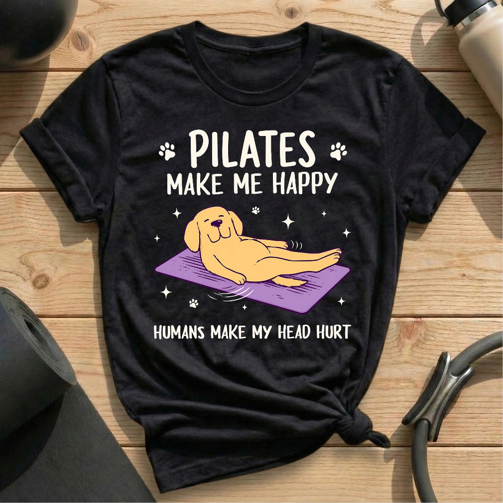 Pilates Make Me Happy T-shirt - in MindCloth Pilates Tshirt Collection