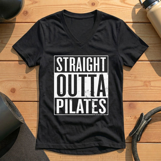 Straight Outta Pilates Lady V-neck