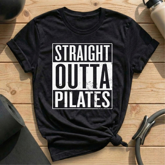 Straight Outta Pilates T-shirt - in MindCloth Pilates Tshirt Collection