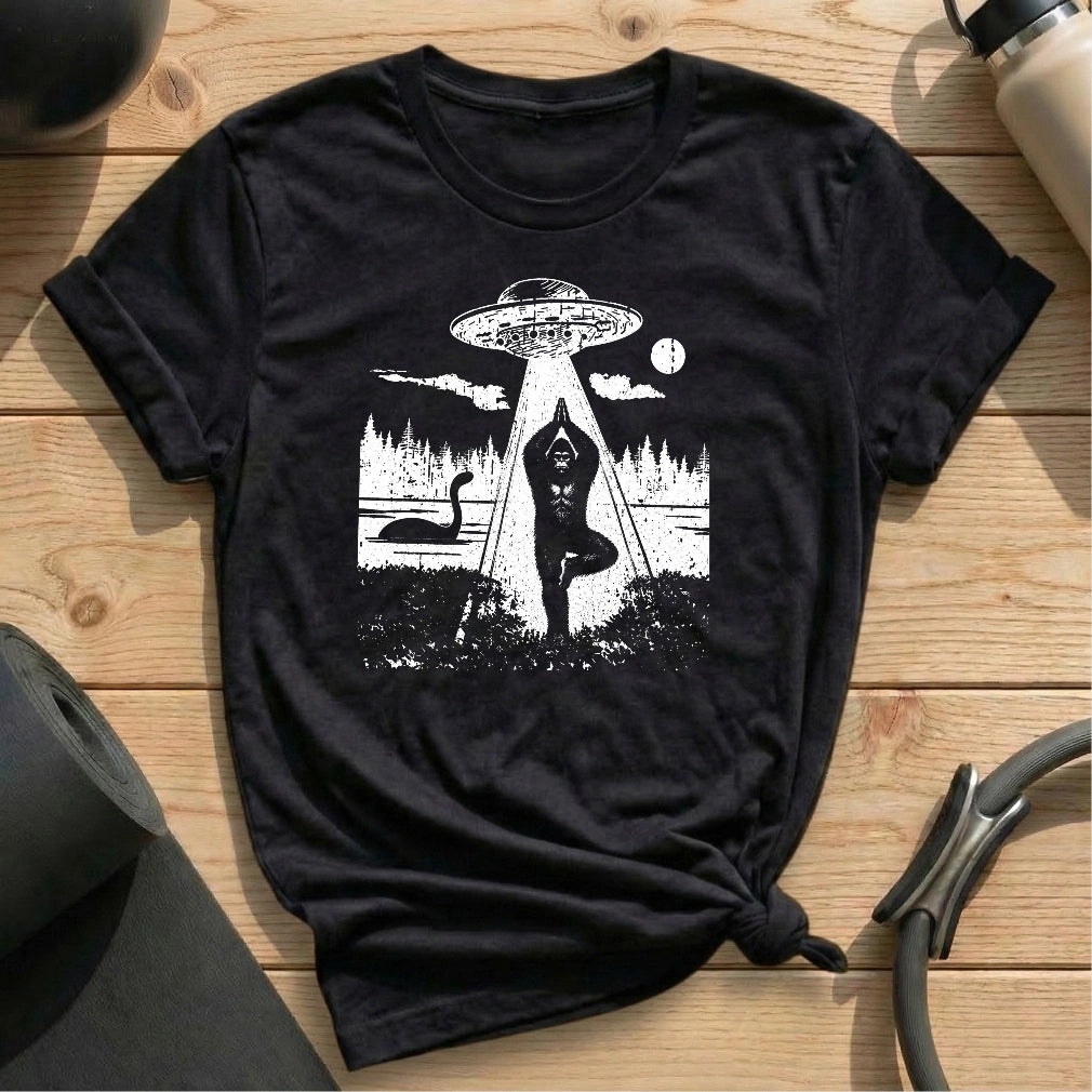 UFO Bigfoot Yoga T-shirt