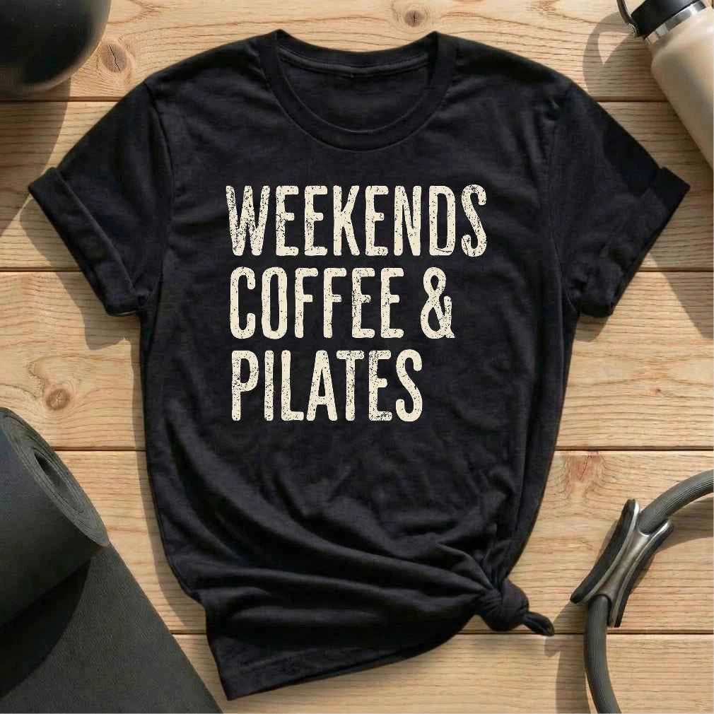 Weekends Coffee Pilates T-shirt