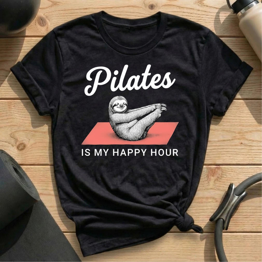 Happy Hour Sloth Pilates T-shirt