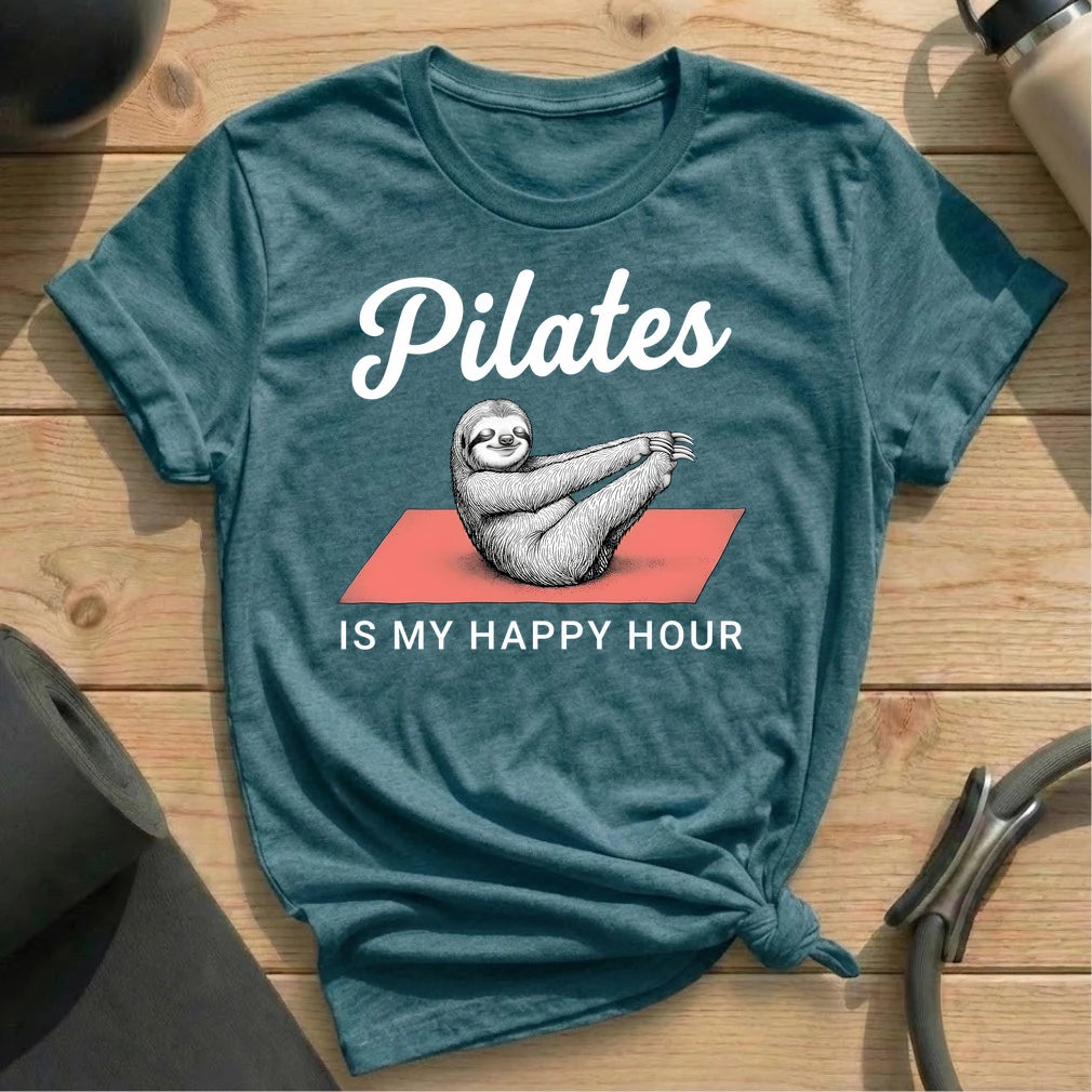 Happy Hour Sloth Pilates T-shirt
