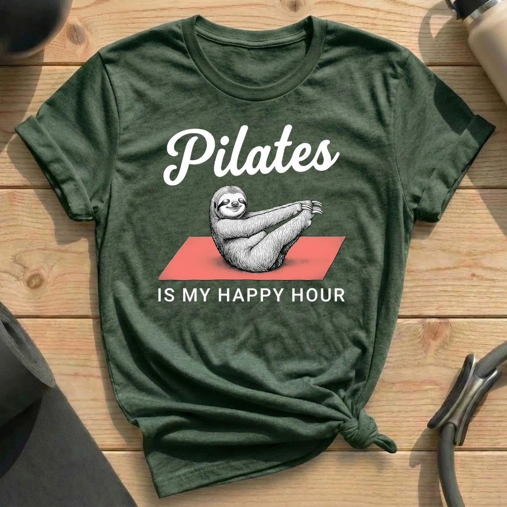 Happy Hour Sloth Pilates T-shirt