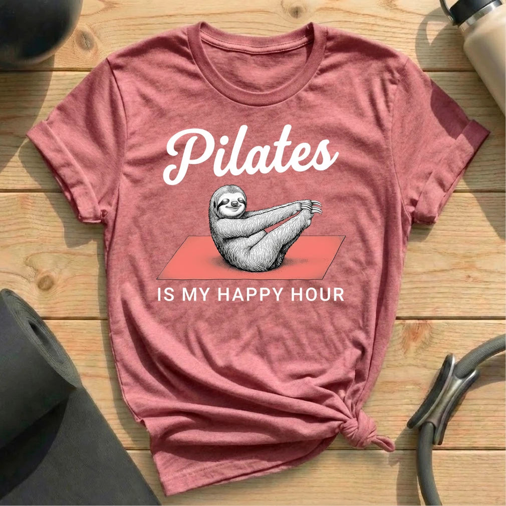 Happy Hour Sloth Pilates T-shirt