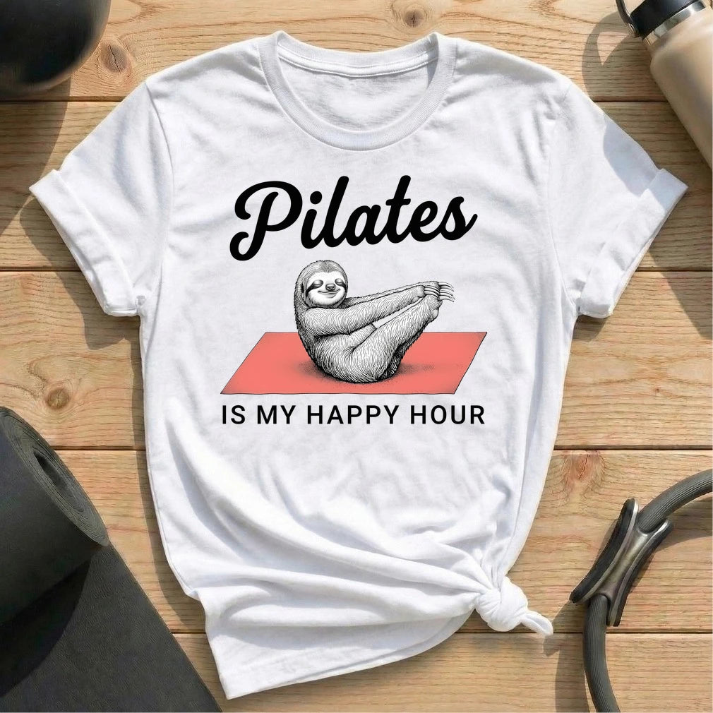 Happy Hour Sloth Pilates T-shirt