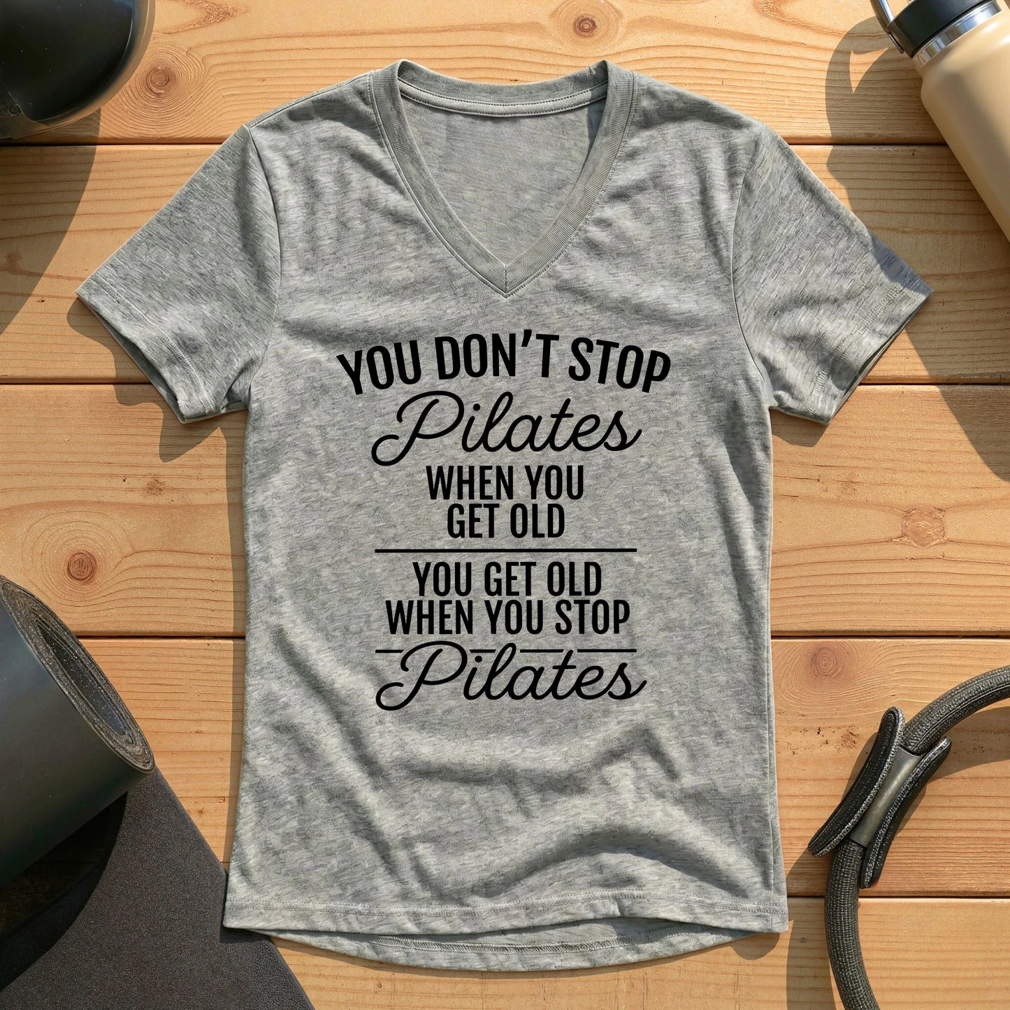 Don't Stop Pilates Lady V-neck