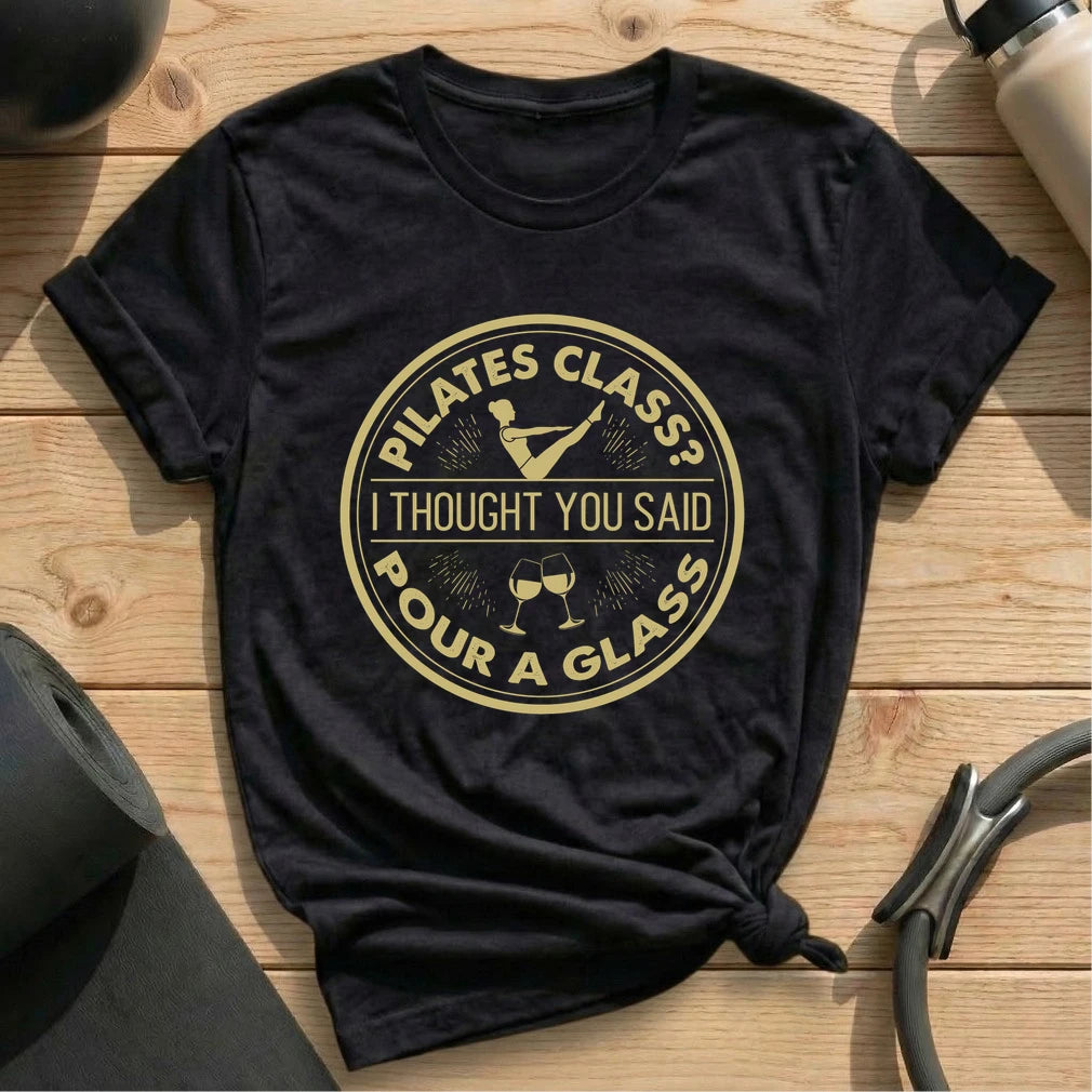 Pilates Class Wine T-shirt