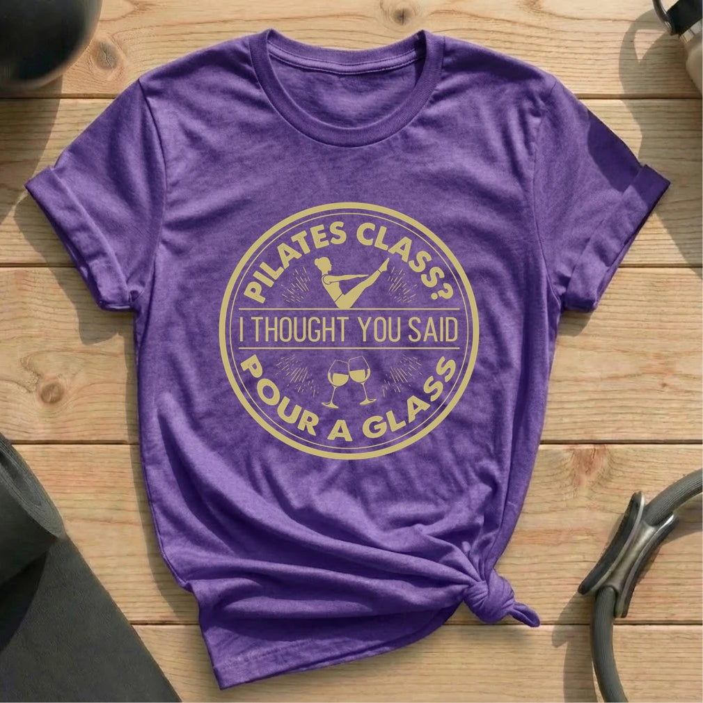 Pilates Class Wine T-shirt