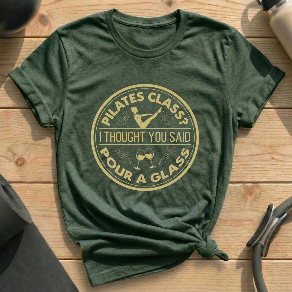 Pilates Class Wine T-shirt