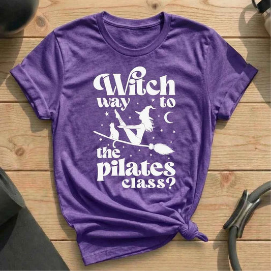 Witch Way Pilates Class T-shirt