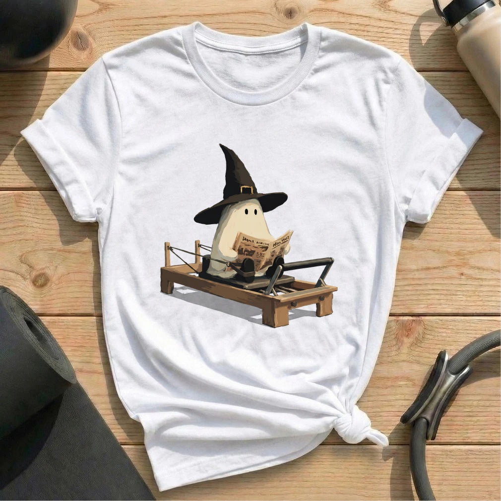 Boo Newspaper Pilates T-shirt