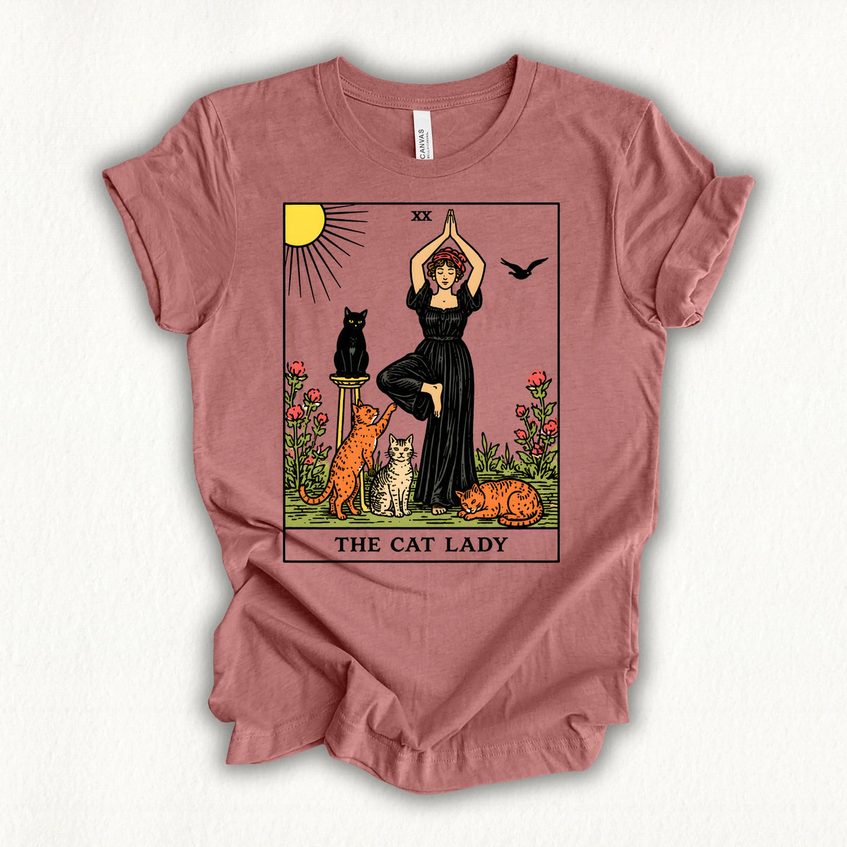 Yoga Cat Lady T-shirt
