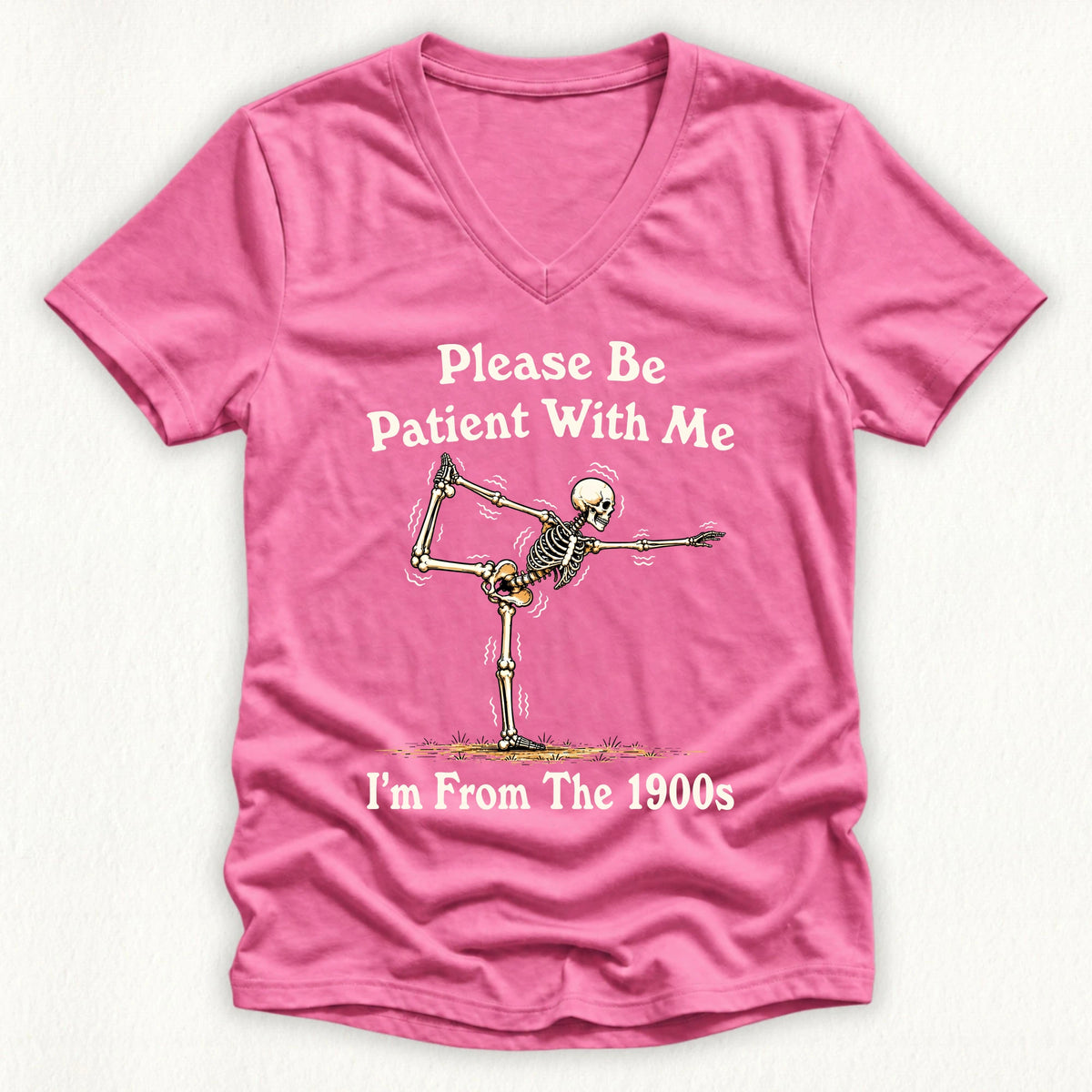 Yoga From 1900s Lady V-neck