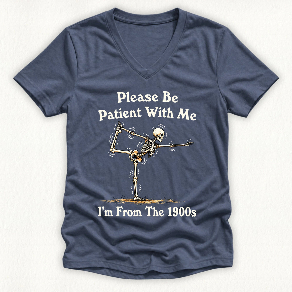 Yoga From 1900s Lady V-neck