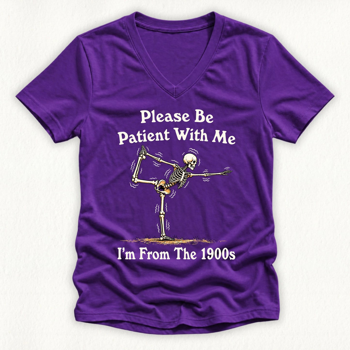 Yoga From 1900s Lady V-neck
