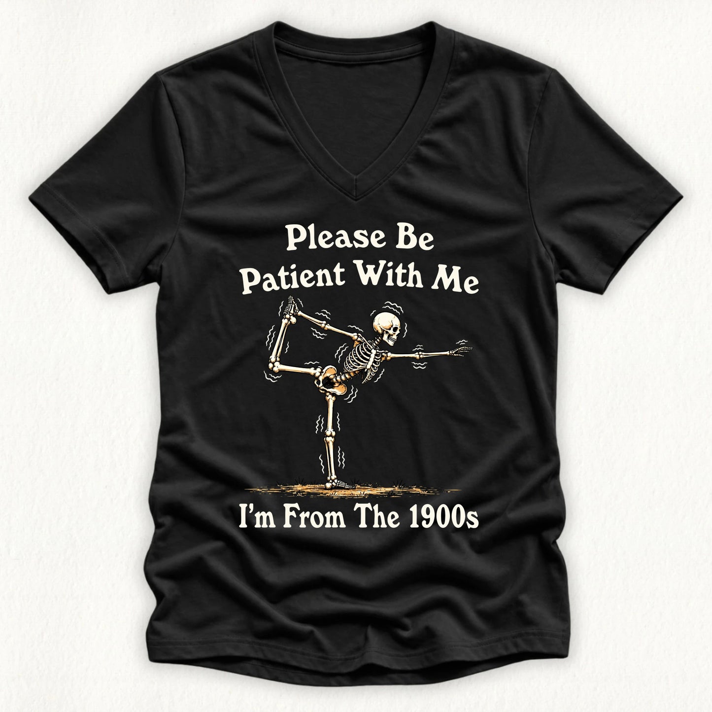 Yoga From 1900s Lady V-neck