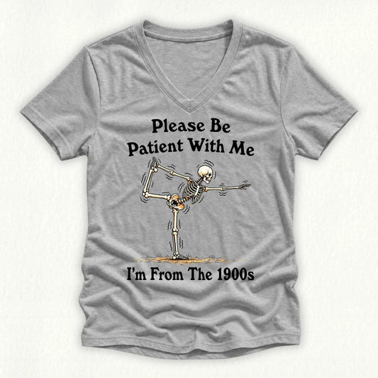 Yoga From 1900s Lady V-neck