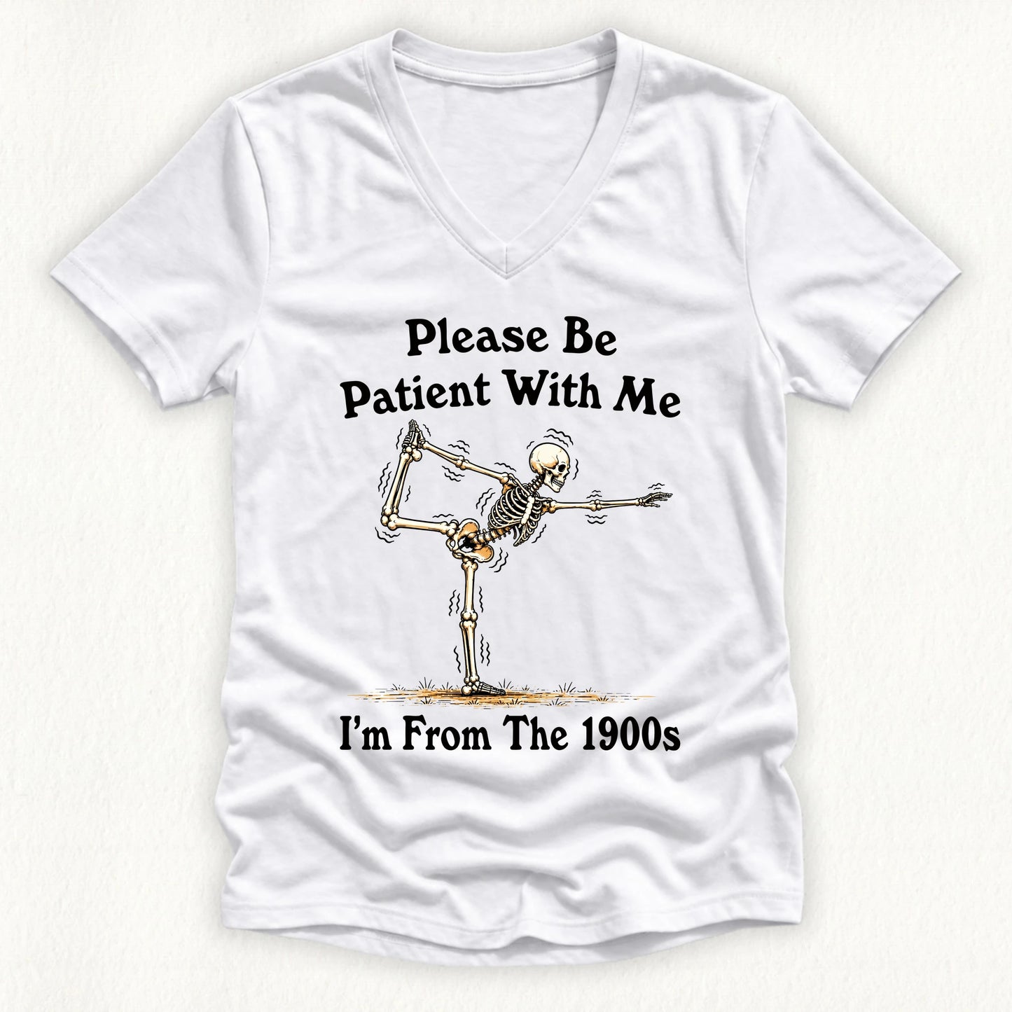 Yoga From 1900s Lady V-neck