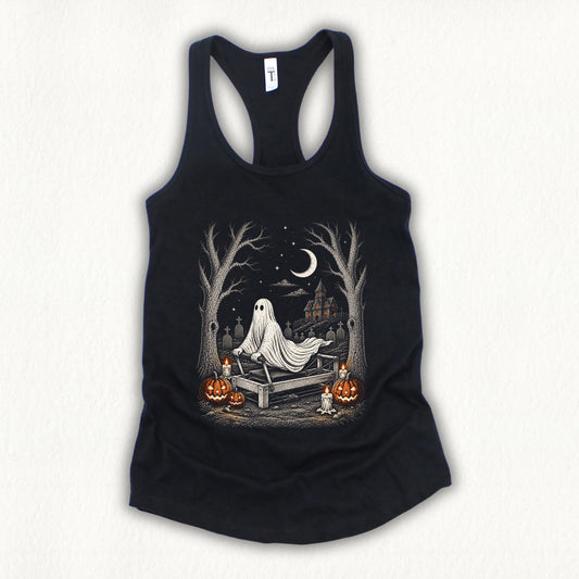 Stretching Ghost Tank Top