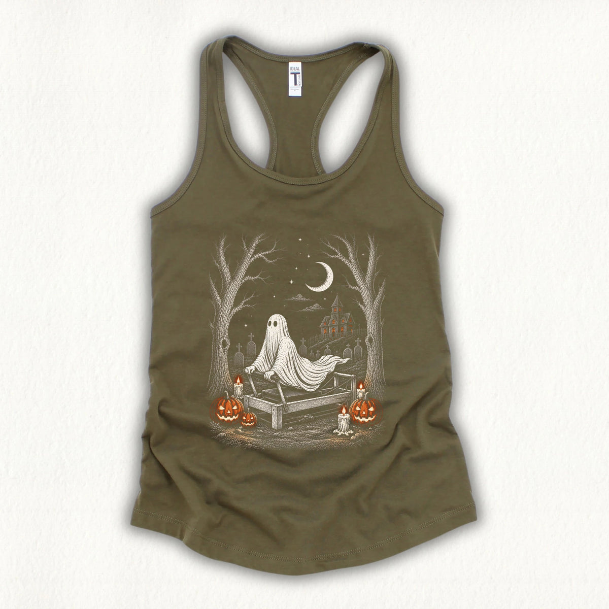Stretching Ghost Tank Top
