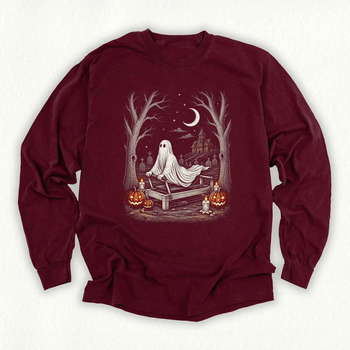Stretching Ghost Long Sleeve T-shirt