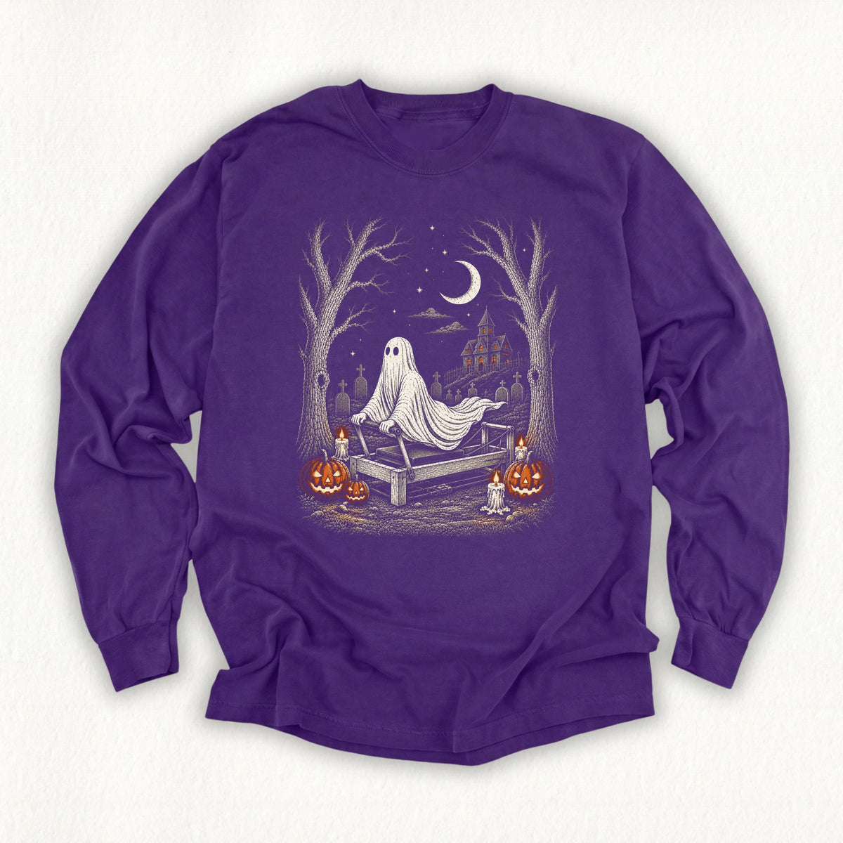 Stretching Ghost Long Sleeve T-shirt