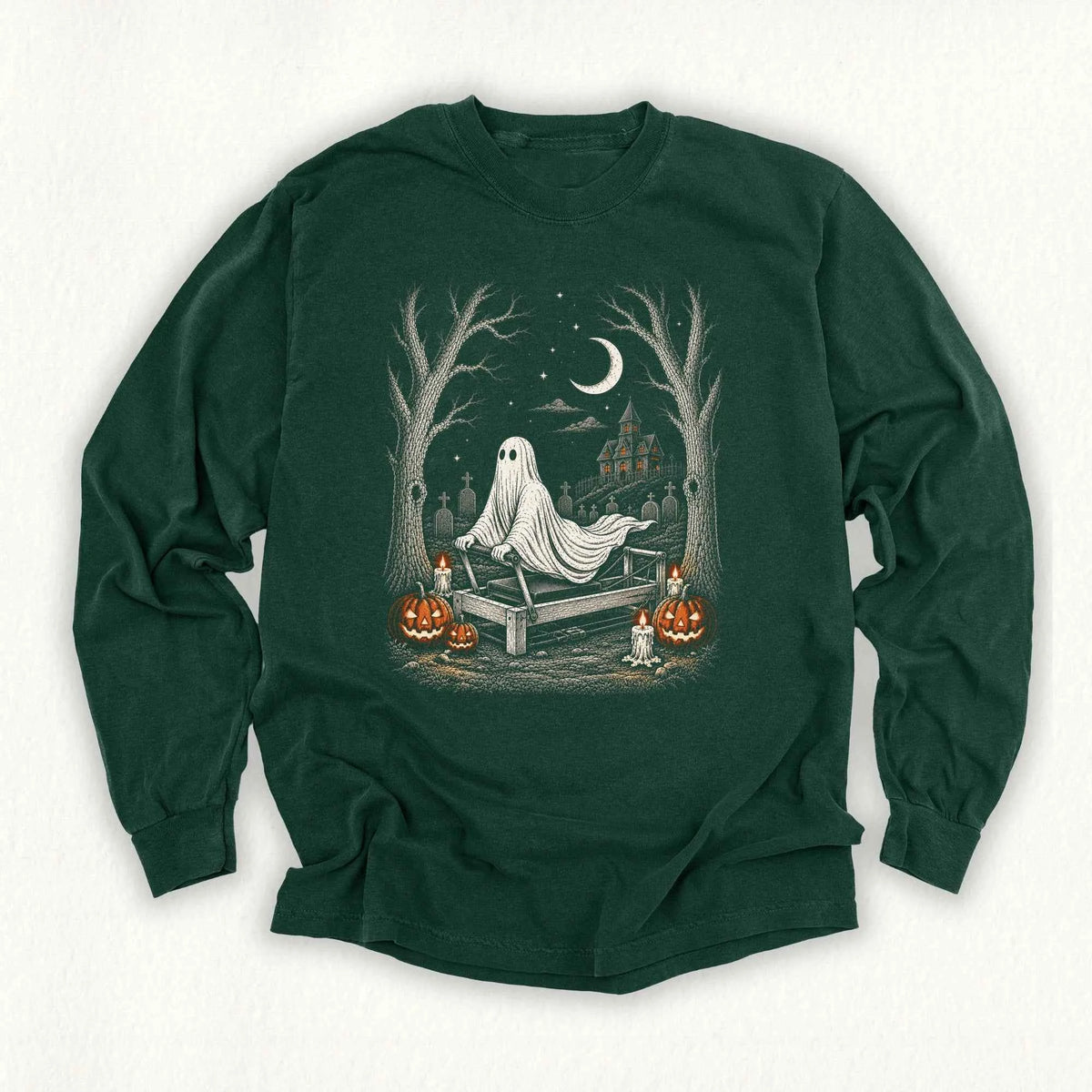 Stretching Ghost Long Sleeve T-shirt