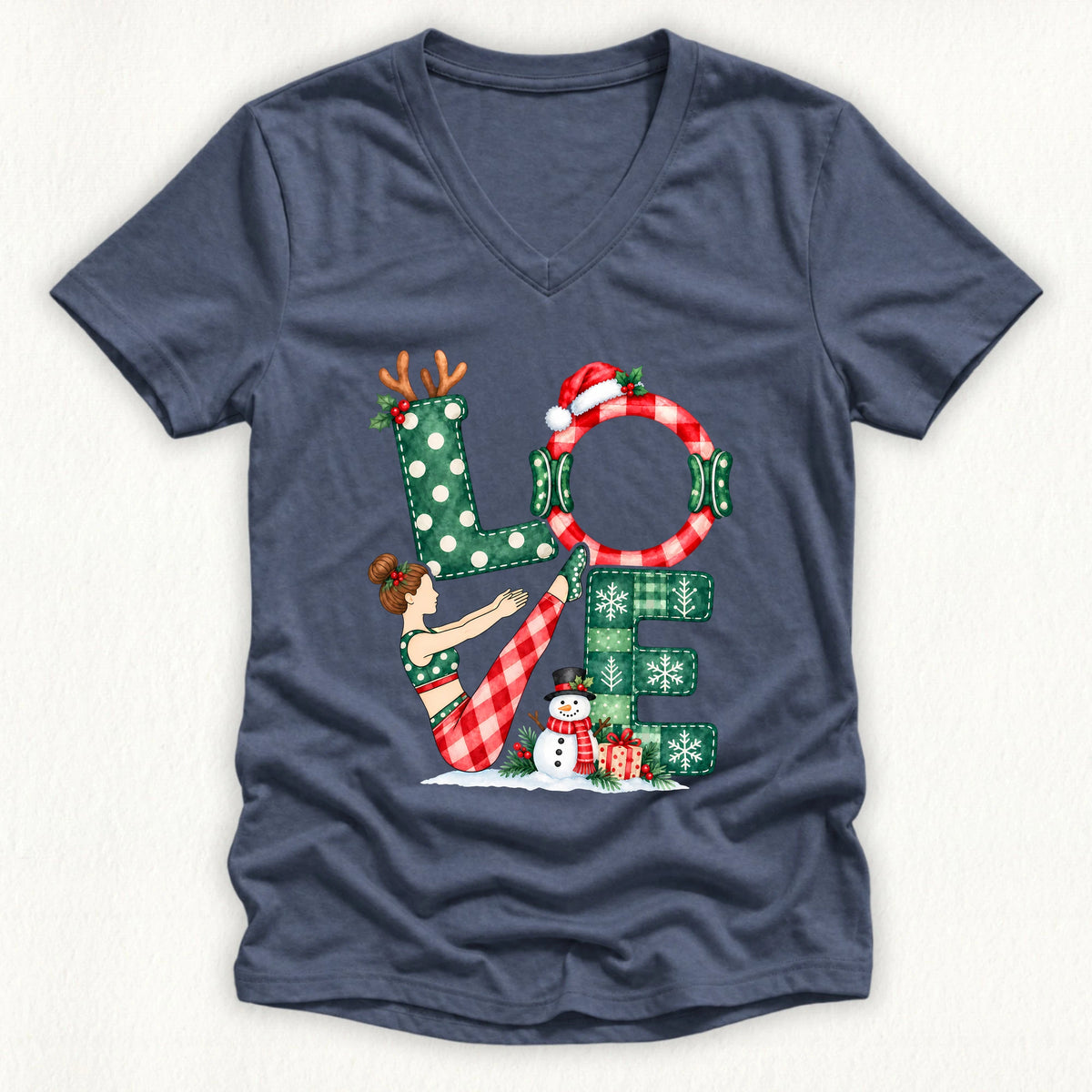 Love Christmas Lady V-neck