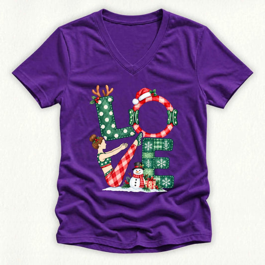 Love Christmas Lady V-neck
