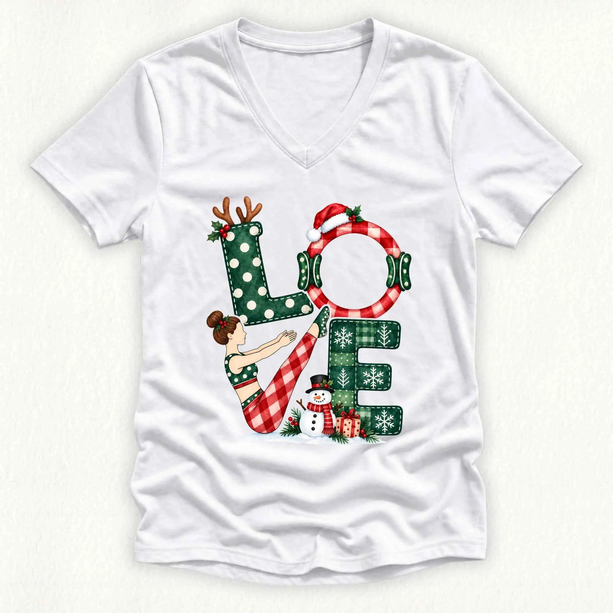 Love Christmas Lady V-neck