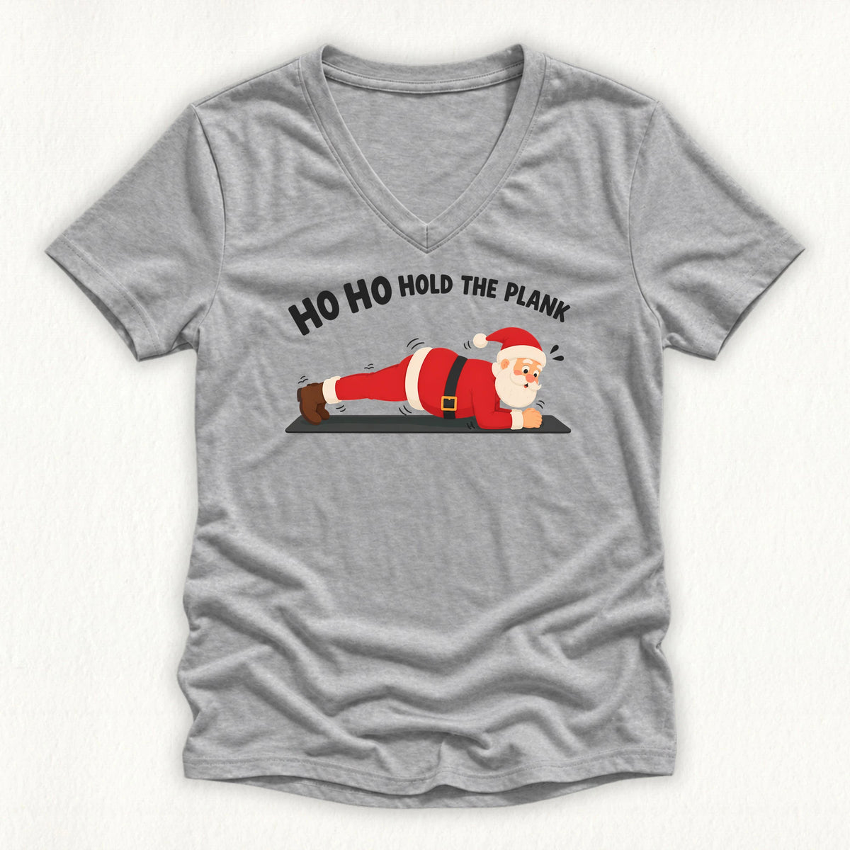 Hold The Plank Lady V-neck
