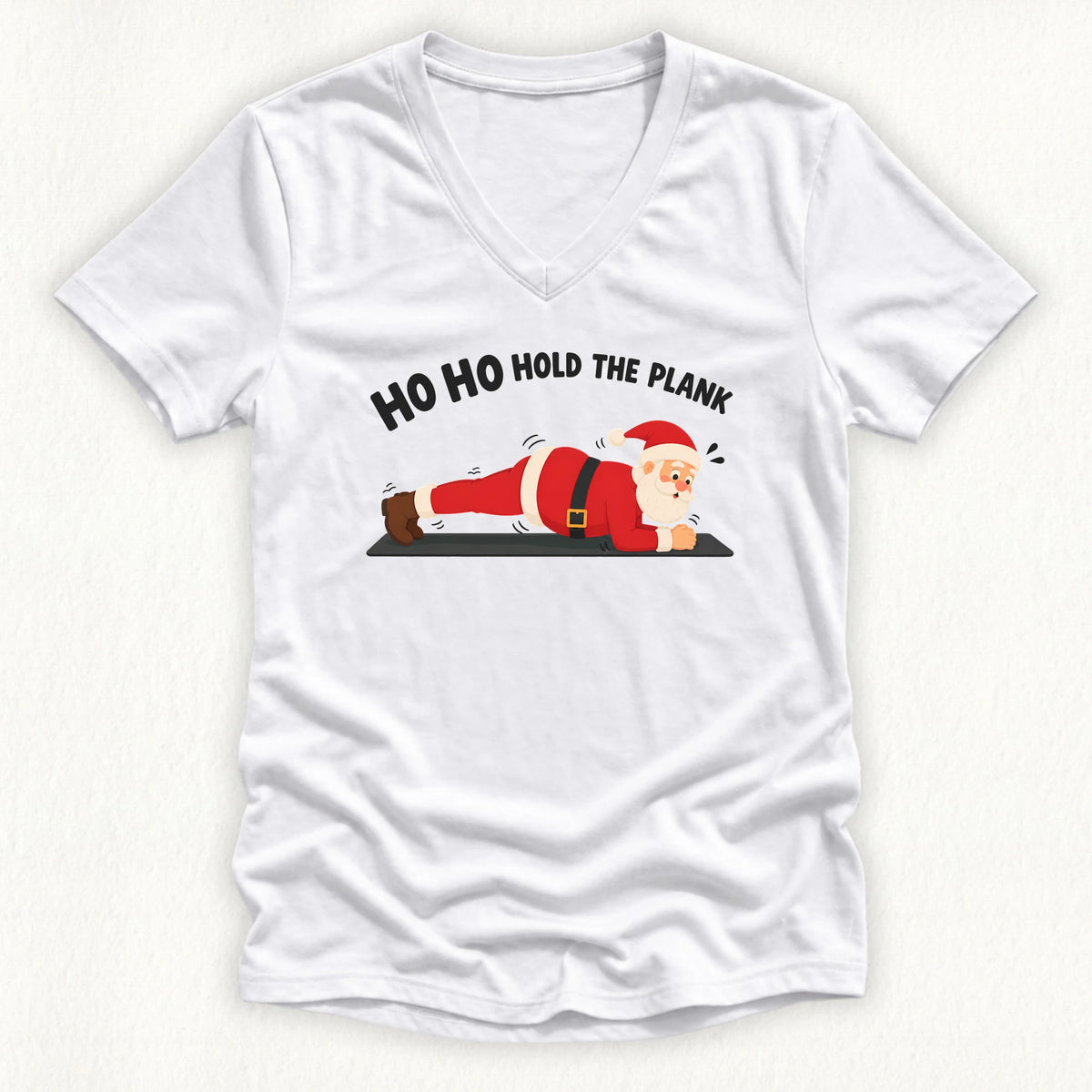 Hold The Plank Lady V-neck