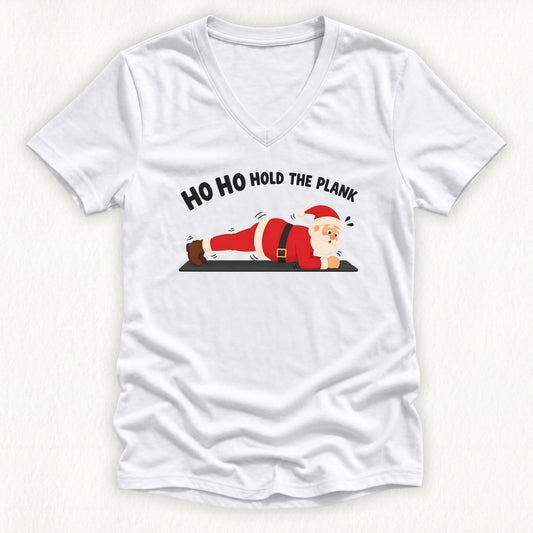 Hold The Plank Lady V-neck