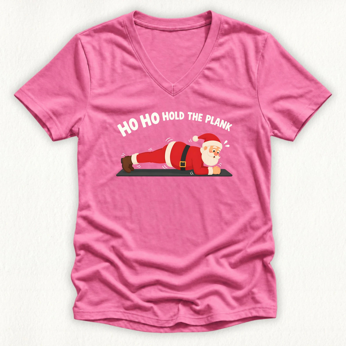 Hold The Plank Lady V-neck