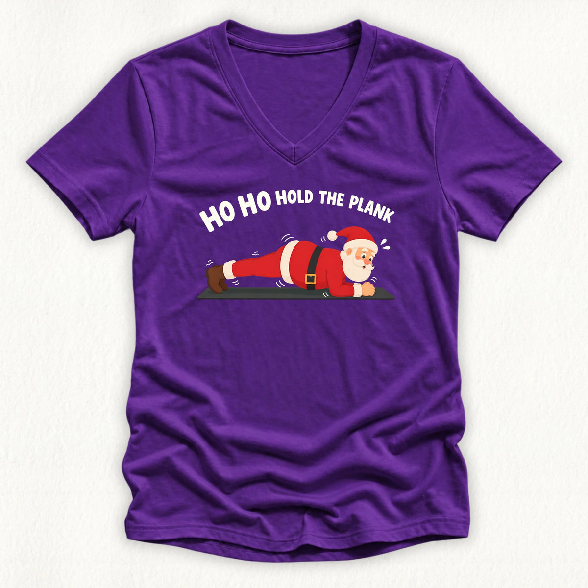 Hold The Plank Lady V-neck