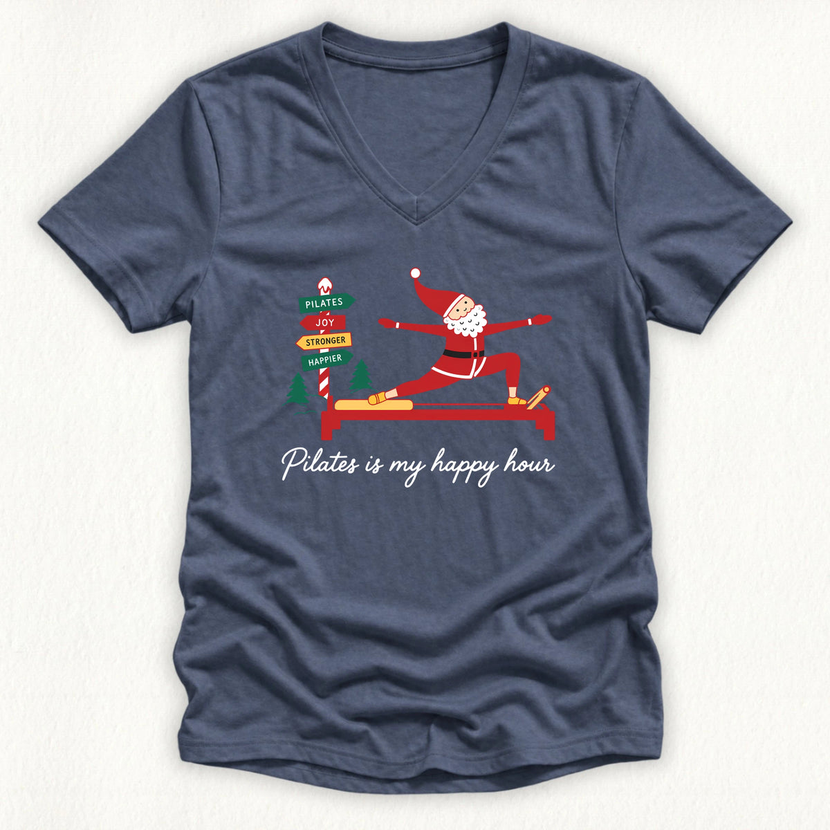 Happy Hour Christmas Lady V-neck